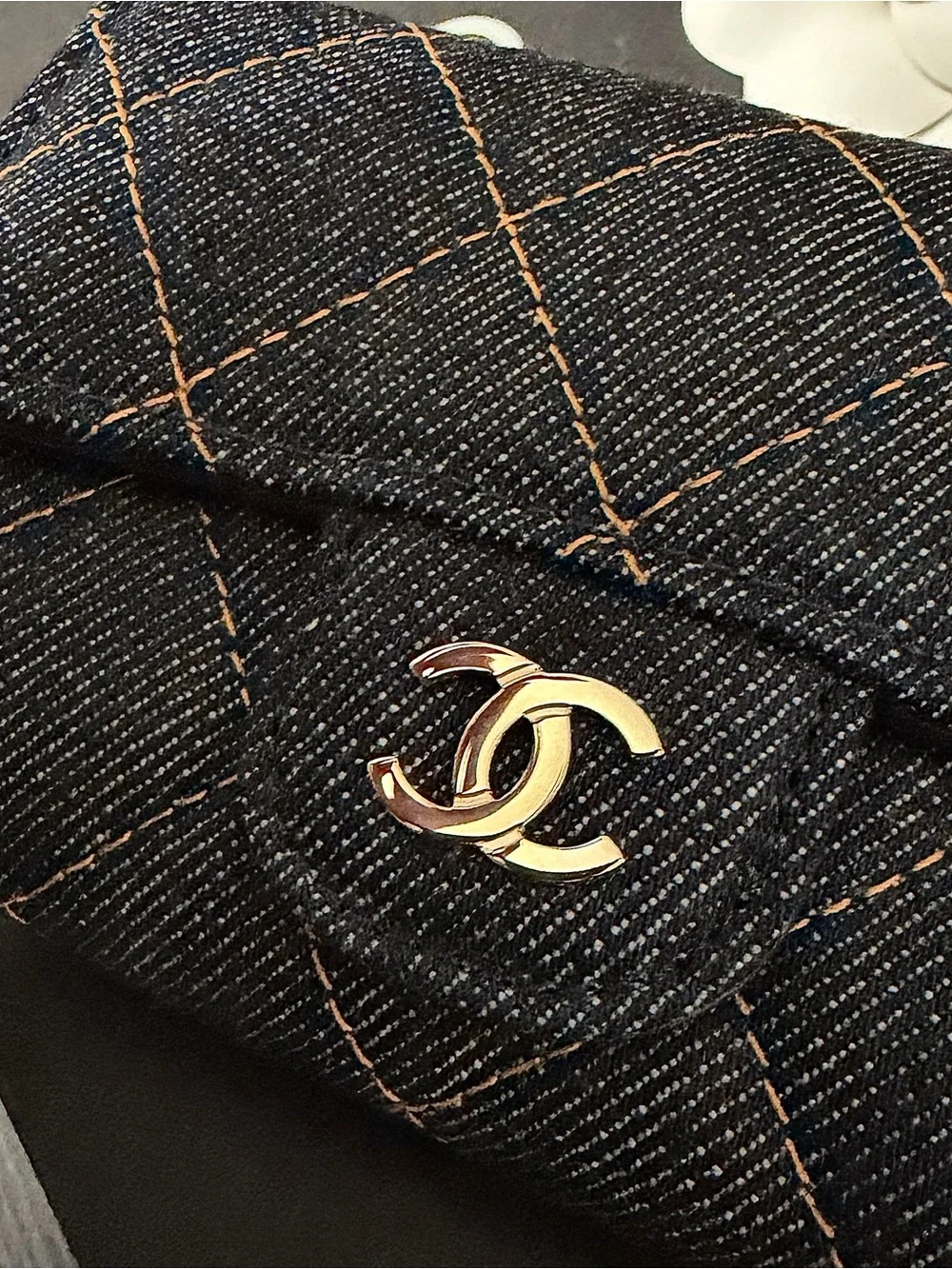 Chanel Classic Flap Card Holder [Denim/Navy Blue]